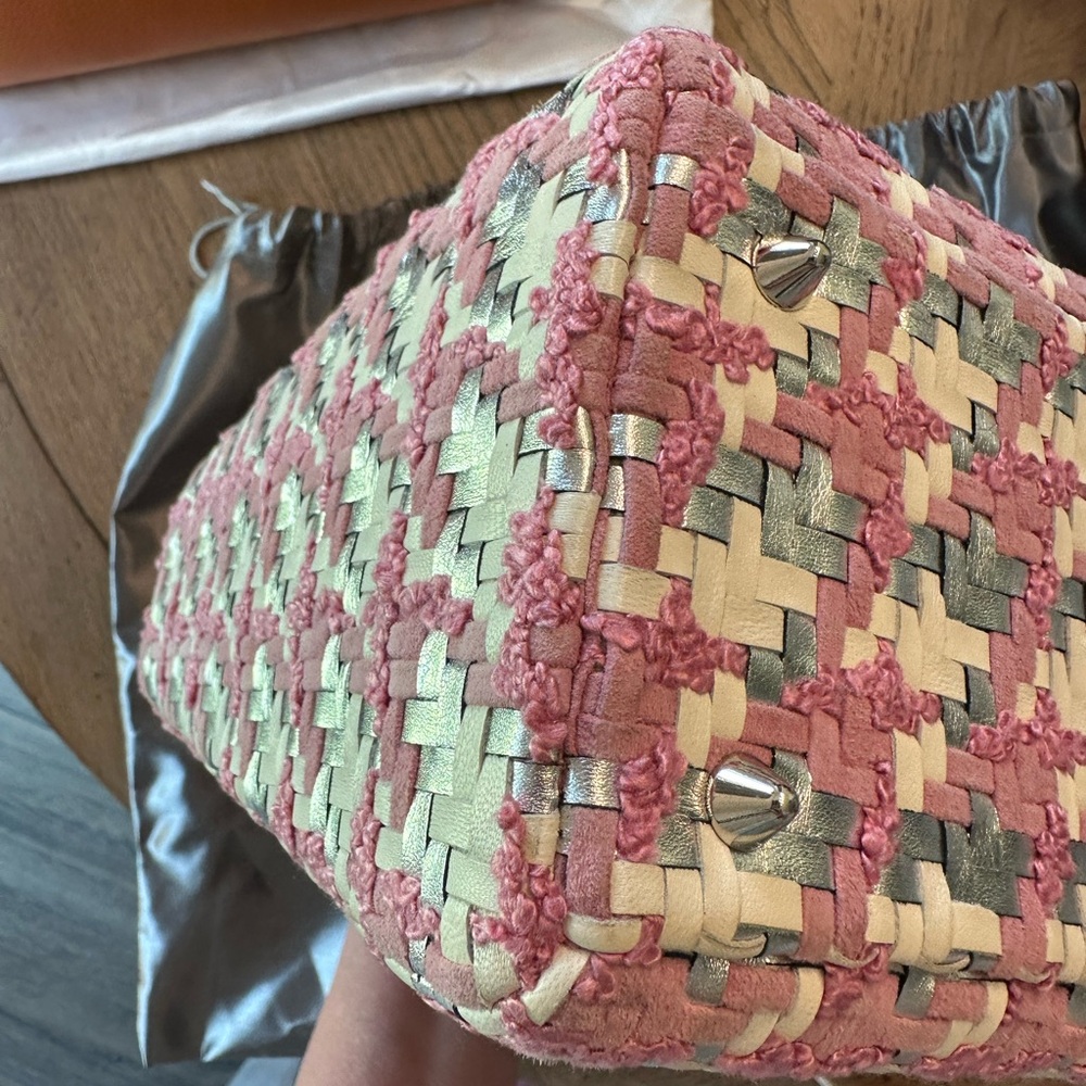 Lady Dior Woven Pink Tweed Medium - Picture 4 of 9